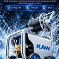 Máy Rửa Xe Cao Áp KAW E1002J Thân Inox Kèm Cuộn Dây, Động Cơ Không Chổi Than, Chống Nước IPX5