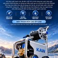 Máy Rửa Xe Cao Áp KAW E1002J Thân Inox Kèm Cuộn Dây, Động Cơ Không Chổi Than, Chống Nước IPX5
