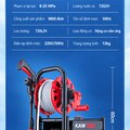 Máy Rửa Xe Cao Áp KAW G3 9800W Có Tang Cuốn Dây 15m, Động Cơ Cảm Ứng, Áp Lực 8-25MPa, 720L/H