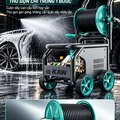 Máy Rửa Xe Cao Áp KAW Green Titan Có Cuộn Dây Thương Mại, Động Cơ Cảm Ứng, Áp Lực 16-43MPa, 12-25L/Phút