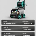 Máy Rửa Xe Cao Áp KAW Green Titan Có Cuộn Dây Thương Mại, Động Cơ Cảm Ứng, Áp Lực 16-43MPa, 12-25L/Phút