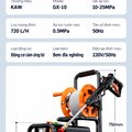 Máy Rửa Xe Cao Áp KAW GX-10 Thương Mại Có Cuộn Dây, Động Cơ Cảm Ứng Lõi Đồng Không Chổi Than, 10-25MPa, 720L/H