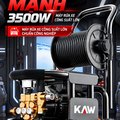 Máy Rửa Xe Cao Áp KAW HU 3500W Có Cuộn Dây, Động Cơ Cảm Ứng Không Chổi Than, Áp Lực 8-35MPa, 1080L/H