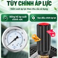 Máy Rửa Xe Cao Áp KAW Vỏ Inox Bảng Điều Khiển Thông Minh, Động Cơ Đồng Nguyên Chất, Phun Xa 8-15m