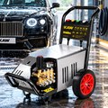 Máy Rửa Xe Cao Áp KAW Vỏ Inox Bảng Điều Khiển Thông Minh, Động Cơ Đồng Nguyên Chất, Phun Xa 8-15m