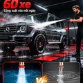 Máy Rửa Xe Cao Áp KAW Vỏ Inox Có Cuộn Dây, Động Cơ Cảm Ứng 4 Cực, Đầu Bơm Đồng, 5 Đầu Phun
