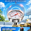 Máy Rửa Xe Cao Áp Gia Đình KAW Động Cơ Cảm Ứng JCS, Thân Inox, Có Cuộn Dây, Phun Xa 8-15m, Điện 220V