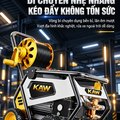 Máy Rửa Xe Cao Áp KAW Khung Thép Bánh Địa Hình, Động Cơ Đồng Không Chổi Than, Cuộn Dây 90m, Áp Lực 8-35MPa, 920L/H