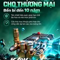Máy Rửa Xe Cao Áp KAW Kỳ Lân 2027 Thương Mại Có Cuộn Dây, Động Cơ Cảm Ứng Không Chổi Than, Bơm Trục Khuỷu, Bộ Điều Khiển Thông Minh