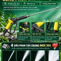 Máy Rửa Xe Cao Áp KAW Kỳ Lân 2027 Thương Mại Có Cuộn Dây, Động Cơ Cảm Ứng Không Chổi Than, Bơm Trục Khuỷu, Bộ Điều Khiển Thông Minh