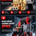 Máy Rửa Xe Cao Áp KAW M3 Có Cuộn Dây, Động Cơ Cảm Ứng Không Chổi Than, Áp Lực 8-25MPa, 720L/H