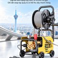Máy Rửa Xe Cao Áp Di Động KAW Dòng PRO CT Có Cuộn Dây, Vỏ Kim Loại, Áp Lực 145 Bar, Điện 220V