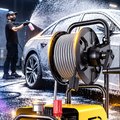 Máy Rửa Xe Cao Áp Di Động KAW Dòng PRO CT Có Cuộn Dây, Vỏ Kim Loại, Áp Lực 145 Bar, Điện 220V