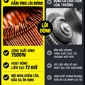 Máy Rửa Xe Cao Áp KAW SQ012 7500W Có Cuộn Ống, Động Cơ Cảm Ứng Lõi Đồng, Bơm Trục Khuỷu Đồng 25L/Phút