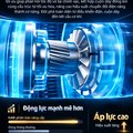 Máy Rửa Xe Cao Áp KAW X27 Bản Nâng Cấp Có Cuộn Dây, Tăng Áp Vortex 18MPa, Phun Xa 15m, Bánh Xe Địa Hình