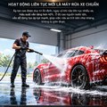 Máy Rửa Xe Cao Áp KAW X27 Bản Nâng Cấp Có Cuộn Dây, Tăng Áp Vortex 18MPa, Phun Xa 15m, Bánh Xe Địa Hình