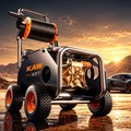 Máy Rửa Xe Cao Áp KAW X27 Bản Nâng Cấp Có Cuộn Dây, Tăng Áp Vortex 18MPa, Phun Xa 15m, Bánh Xe Địa Hình