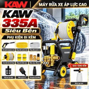 Máy rửa xe KAW 335A lõi đồng, Công suất lớn, Siêu bền, Áp lực mạnh, Làm sạch mọi vết bẩn