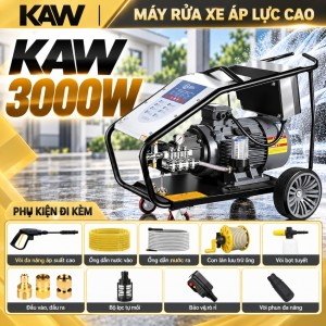 Máy Rửa Xe Áp Lực Cao KAW 3000W K991– Motor Đồng 100%, Dây 23m, Tự Hút Mạnh, Full Phụ Kiện Cao Cấp