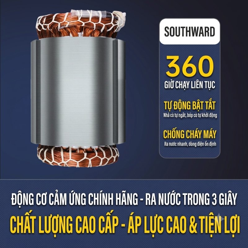 Động cơ cảm ứng lõi đồng Southward chạy liên tục 360 giờ