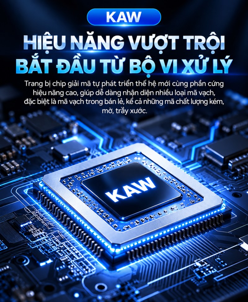 Chip giải mã thế hệ mới trên máy quét KAW NLS-HR22