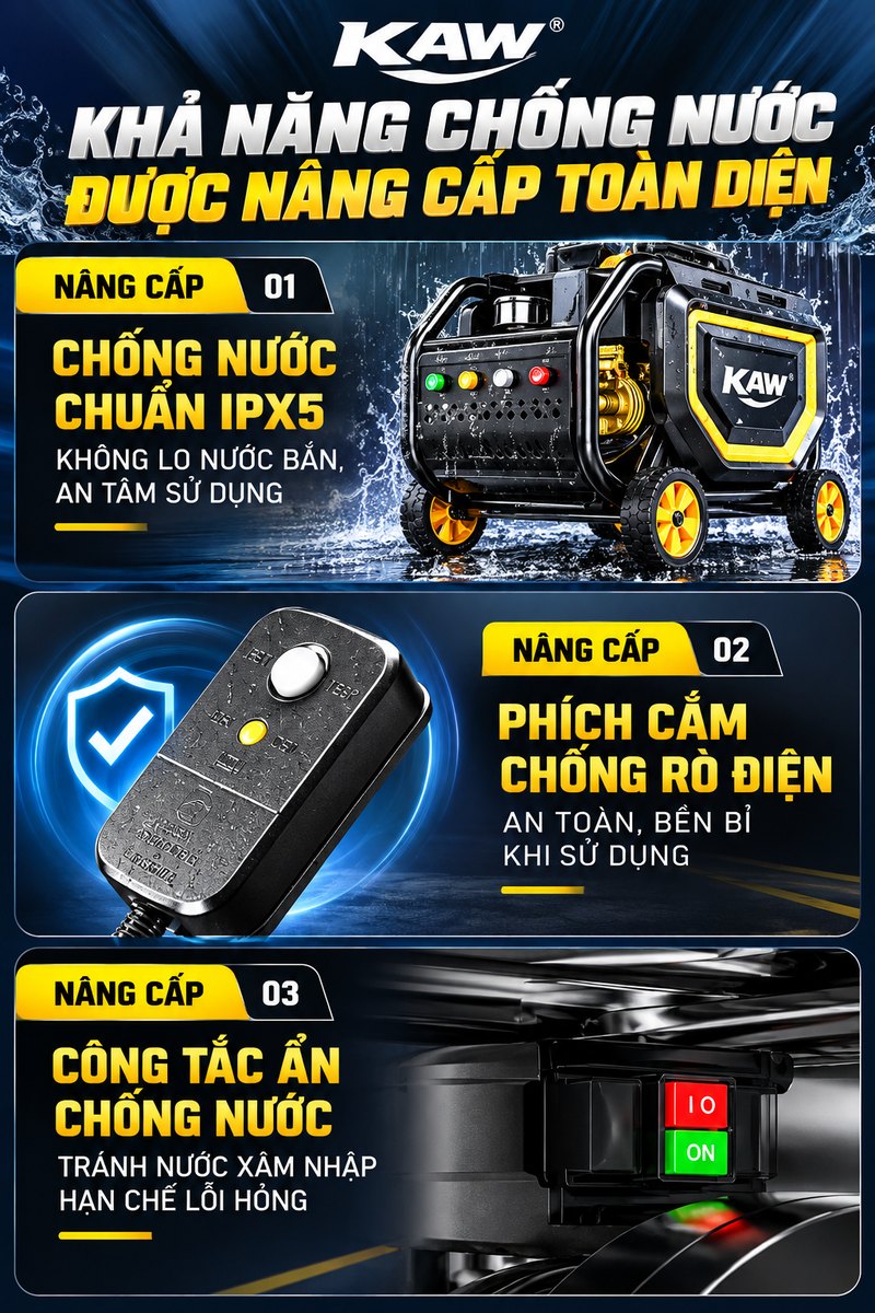Khả năng chống nước được nâng cấp toàn diện