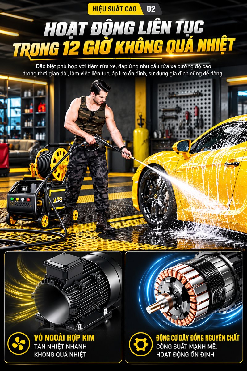 Hoạt động liên tục trong 12 giờ không quá nhiệt