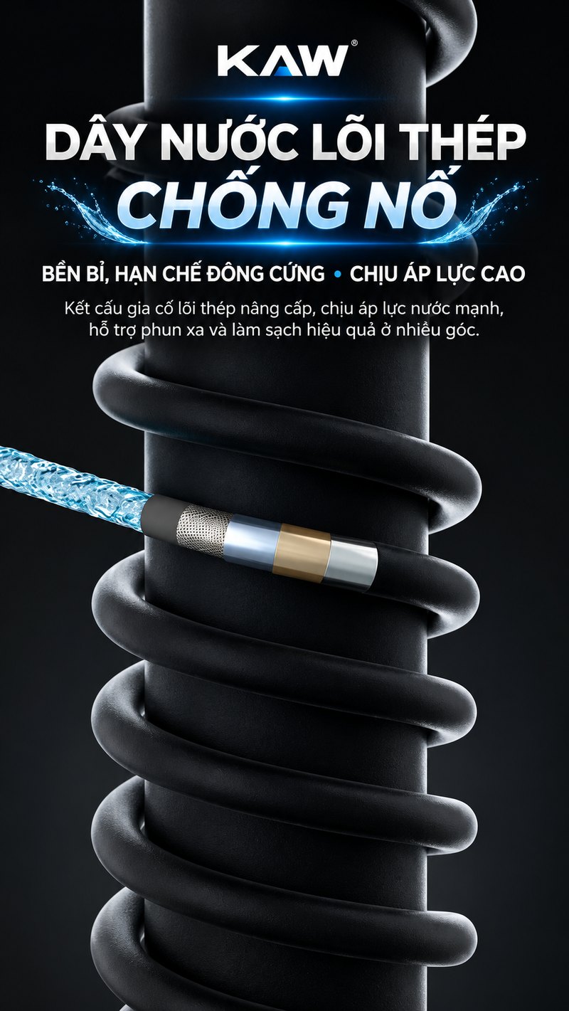 Dây nước lõi thép chống nổ