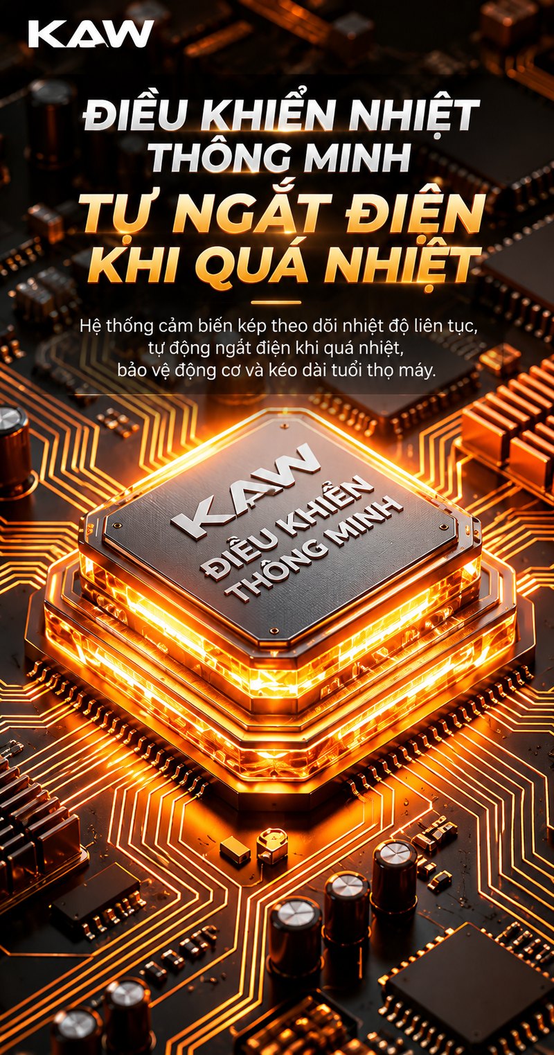 Điều khiển nhiệt thông minh, tự ngắt điện khi quá nhiệt