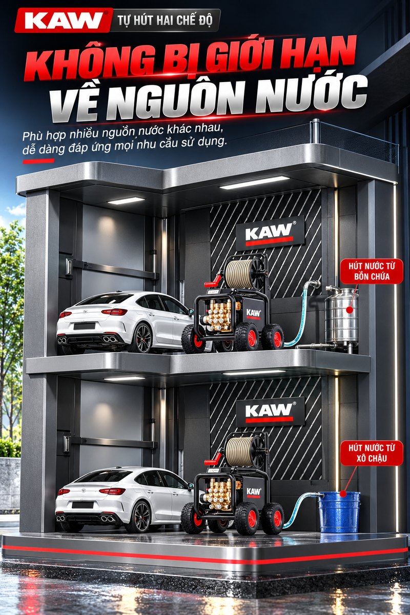 Không bị giới hạn về nguồn nước