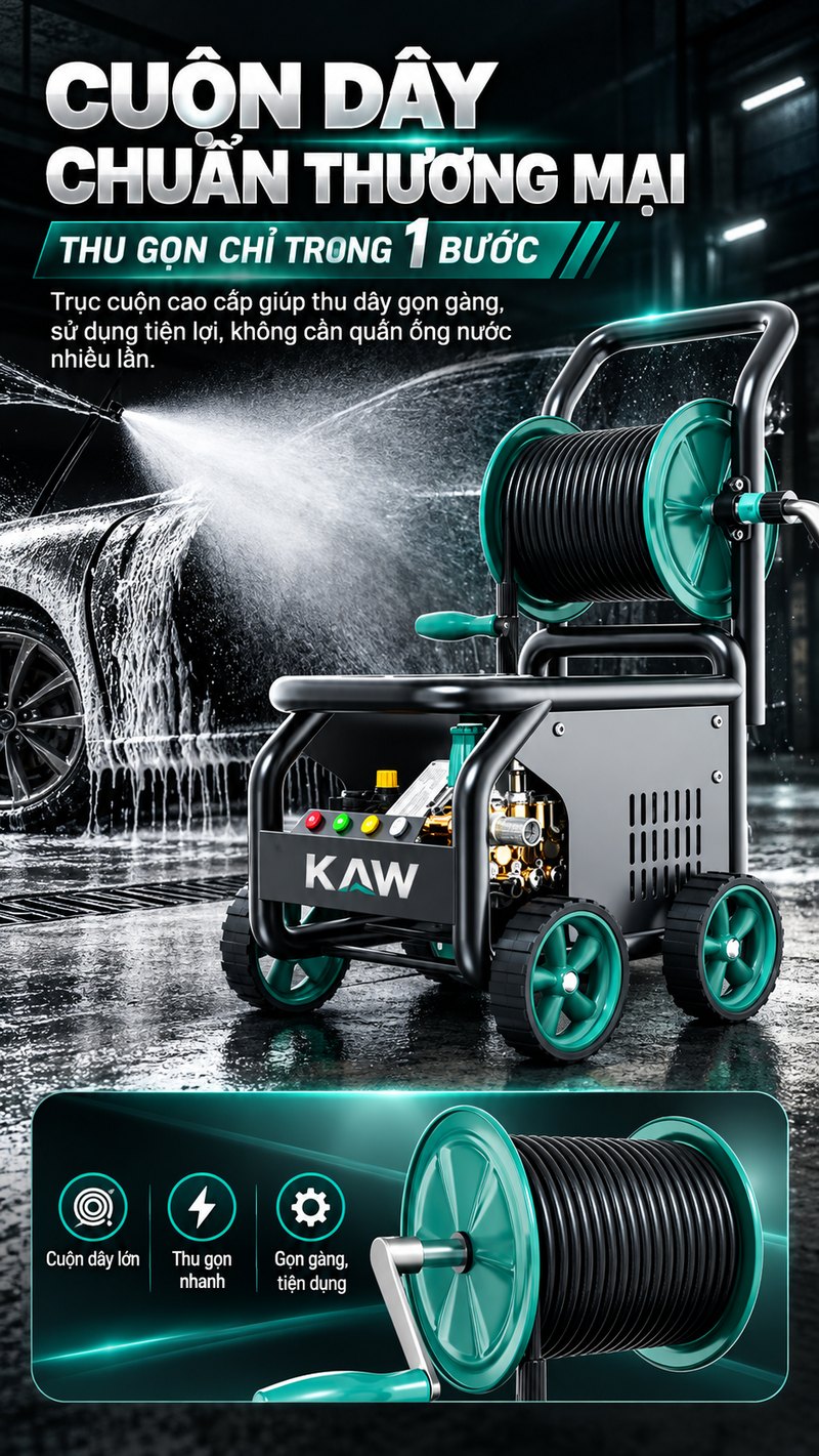 Cuộn dây chuẩn thương mại thu gọn trong 1 bước