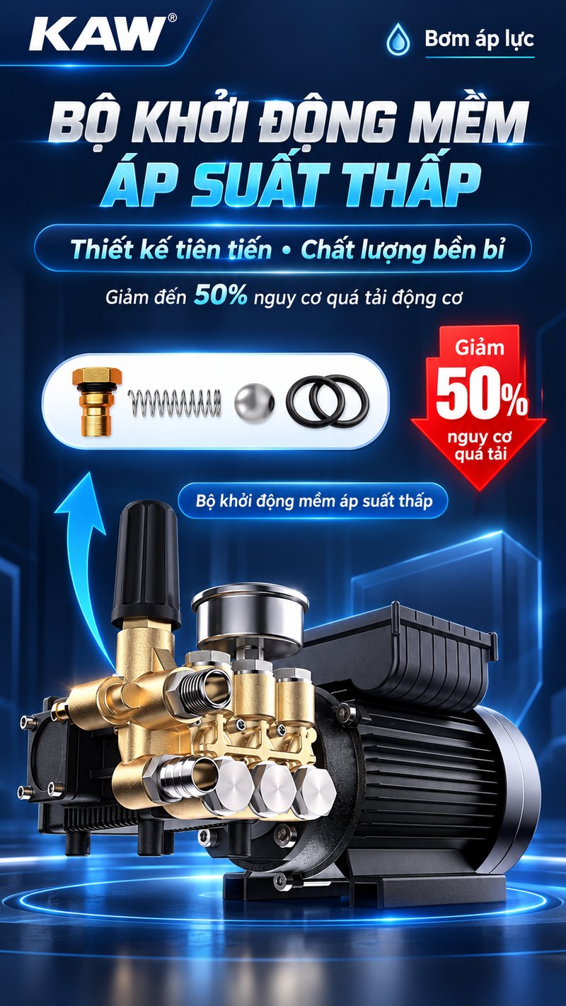 Bộ khởi động mềm áp suất thấp giảm 50% nguy cơ quá tải