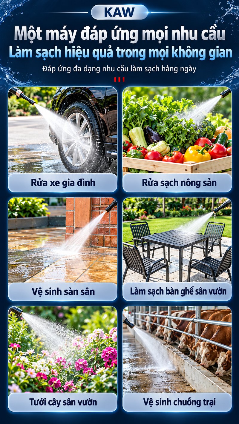 Một máy đáp ứng mọi nhu cầu làm sạch
