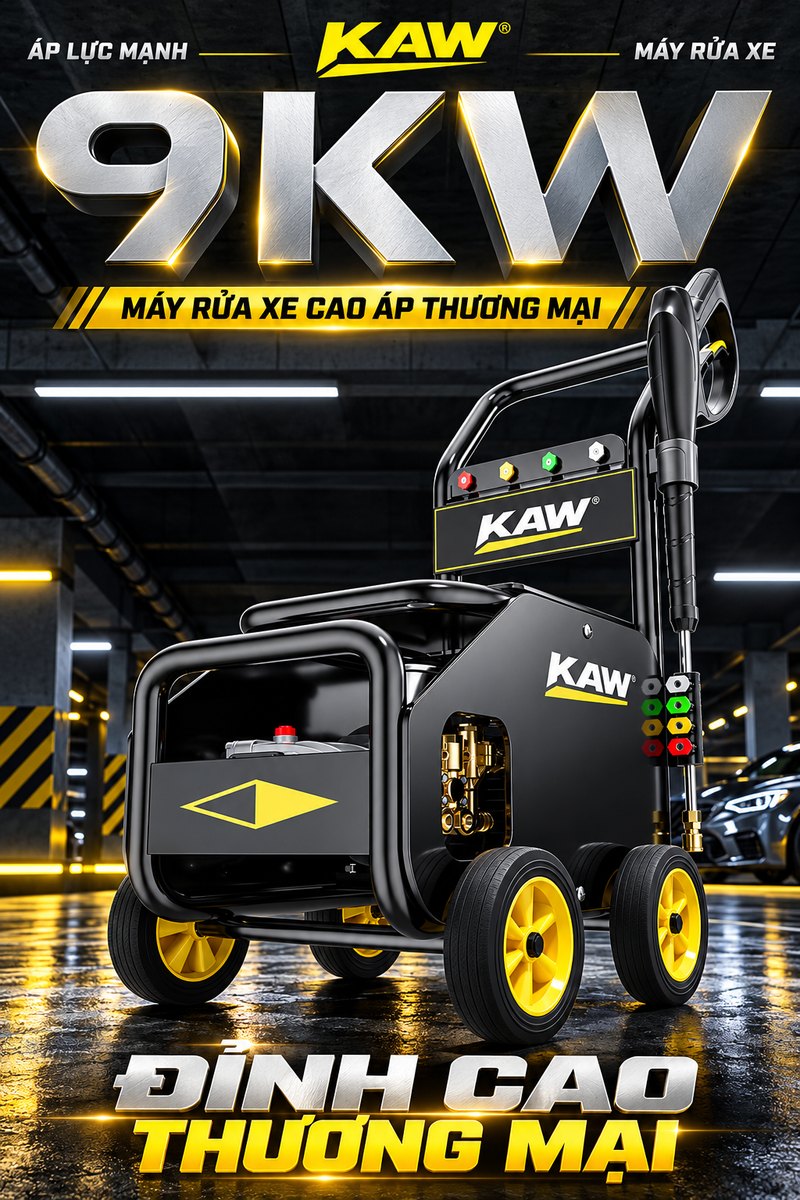 Máy rửa xe cao áp thương mại KAW 9KW