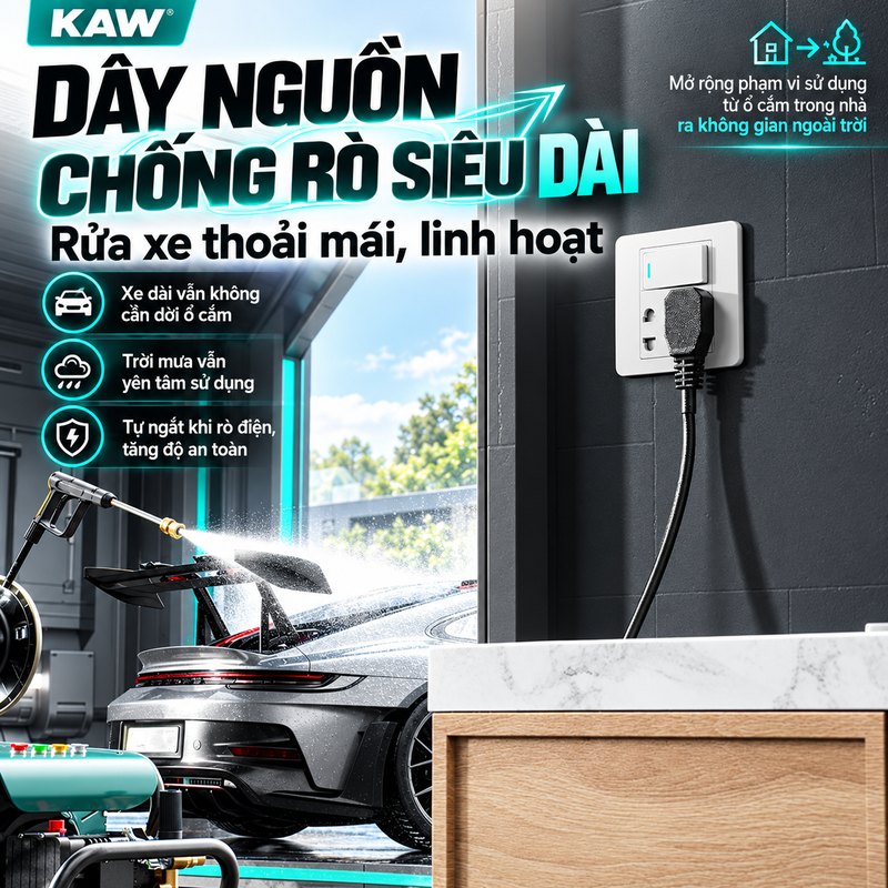 Dây nguồn chống rò siêu dài