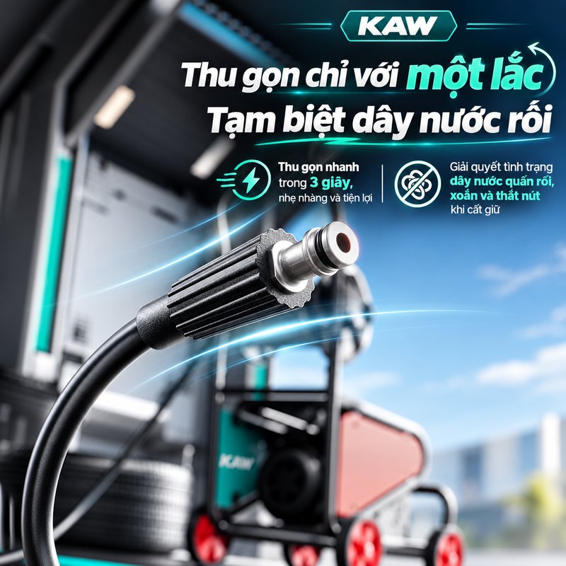 Thu gọn dây nước chỉ với một lắc