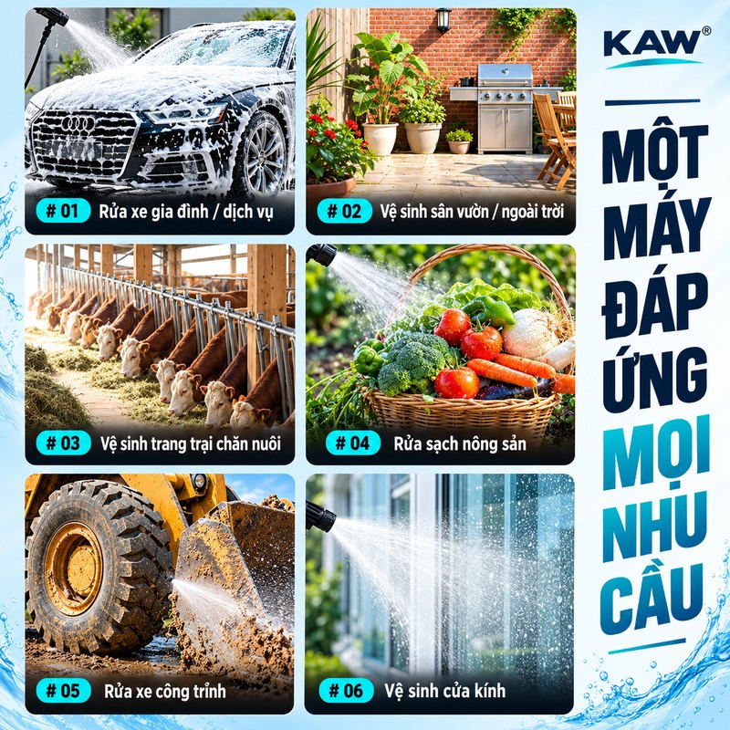Một máy đáp ứng mọi nhu cầu làm sạch