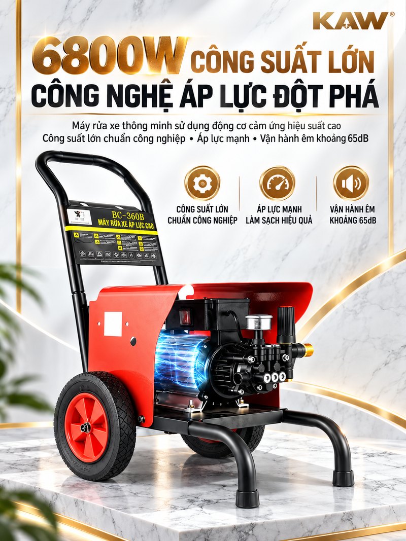 6800W công suất lớn, công nghệ áp lực đột phá