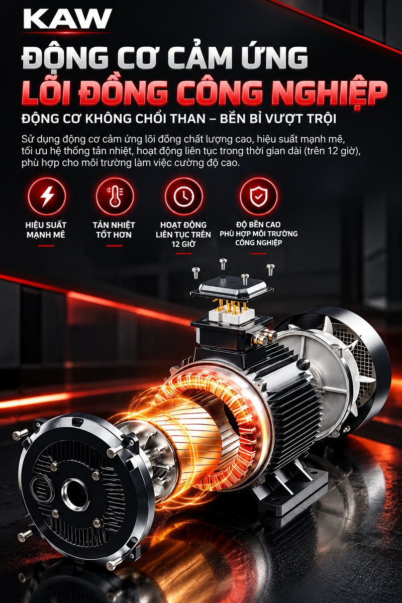 Động cơ cảm ứng lõi đồng công nghiệp