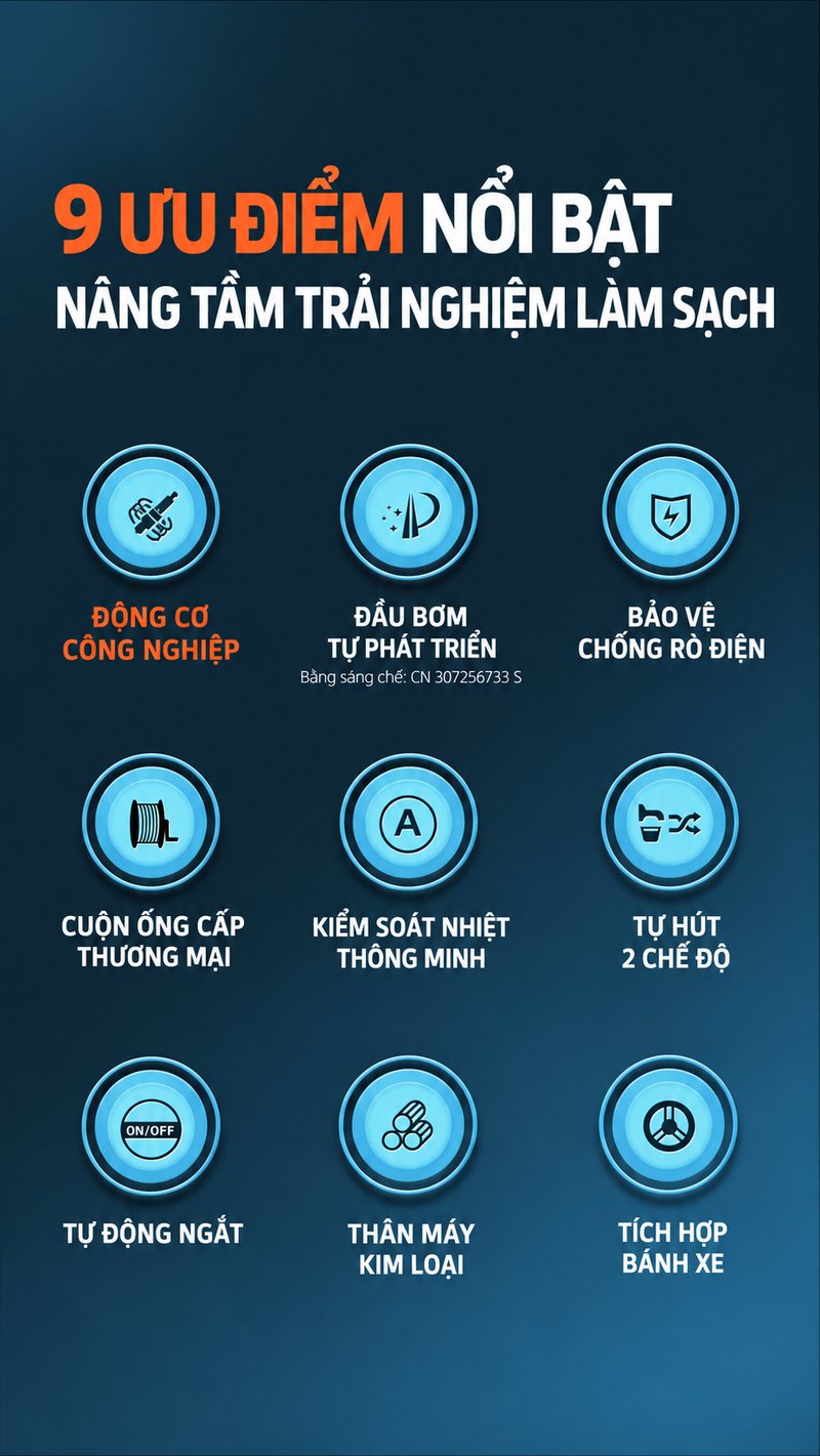 9 ưu điểm nổi bật máy rửa xe KAW