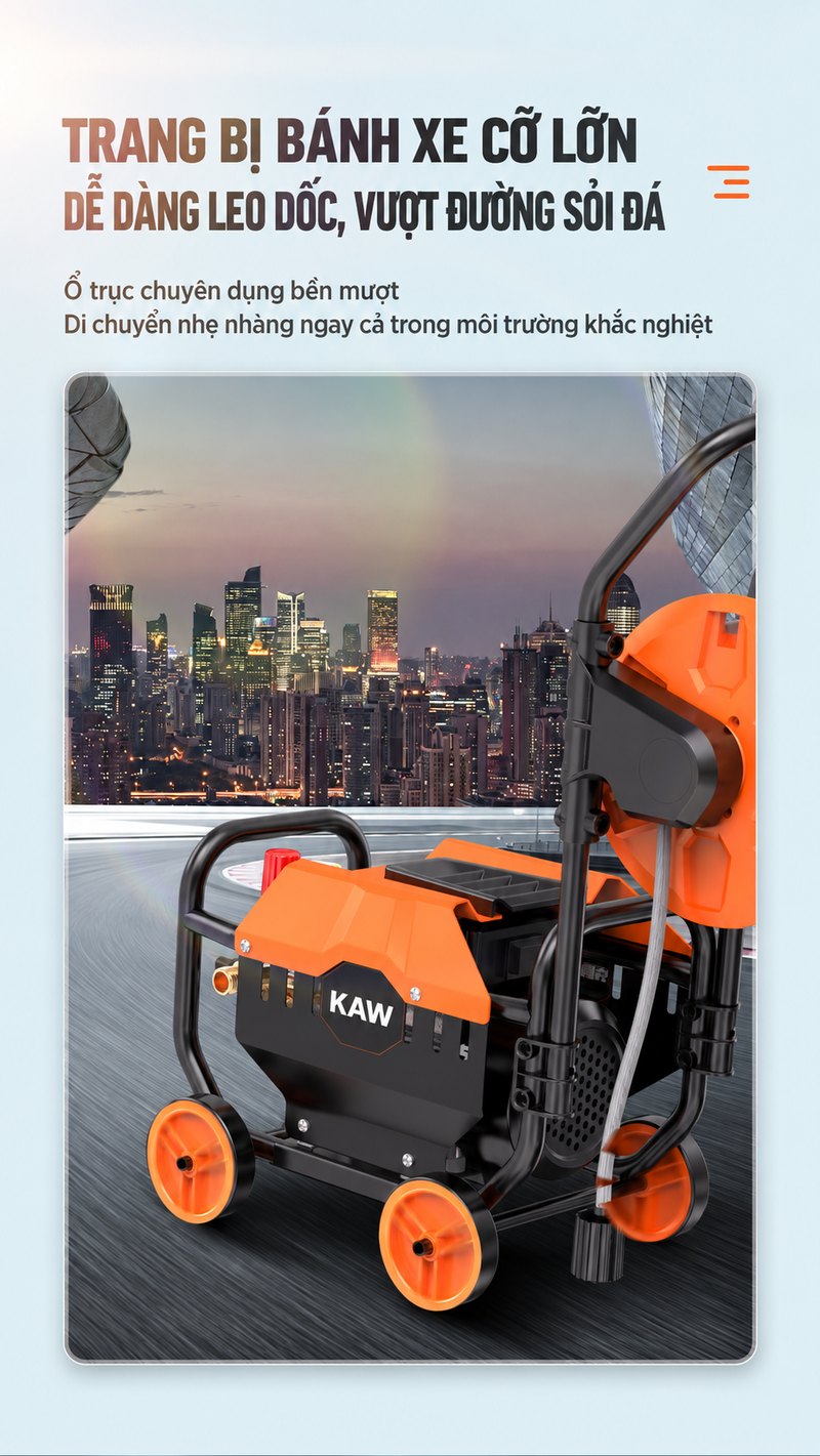 Trang bị bánh xe cỡ lớn