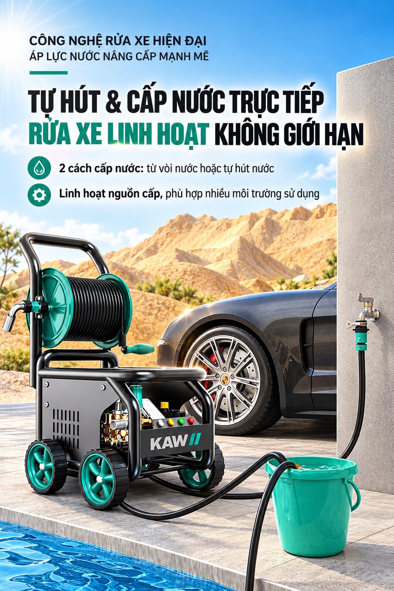 Tự hút và cấp nước trực tiếp