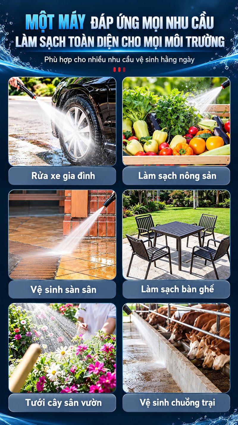 Một máy đáp ứng mọi nhu cầu làm sạch
