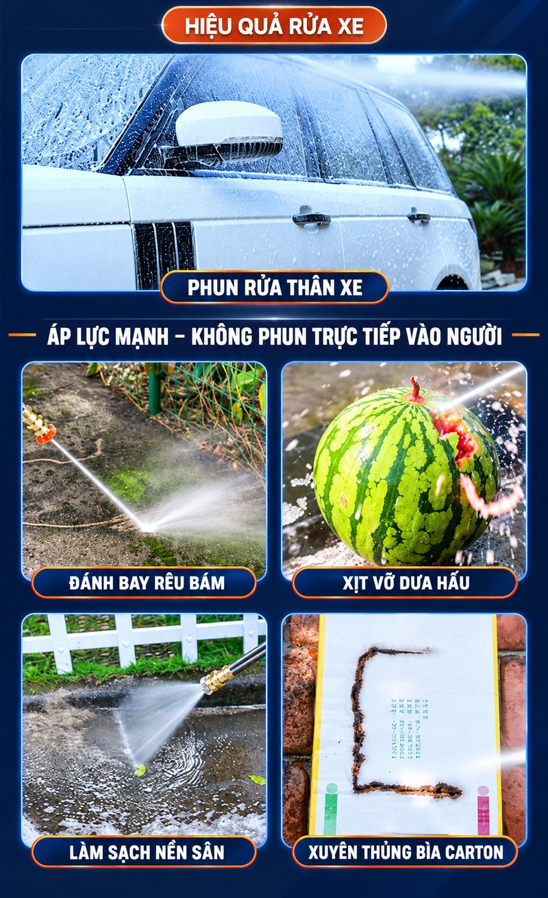 Hiệu quả rửa xe vượt trội