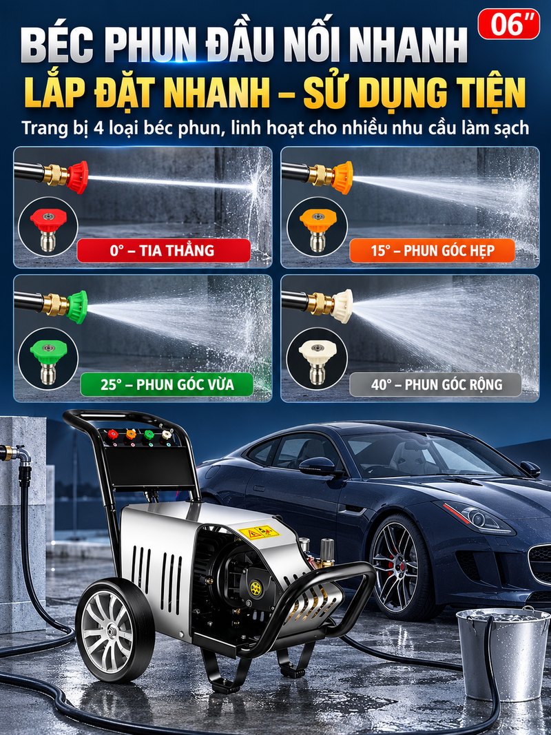 Béc phun đầu nối nhanh, lắp đặt nhanh