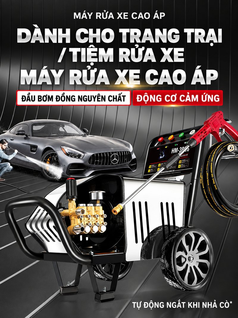 Máy rửa xe cao áp KAW HM-3988 cho trang trại và tiệm rửa xe