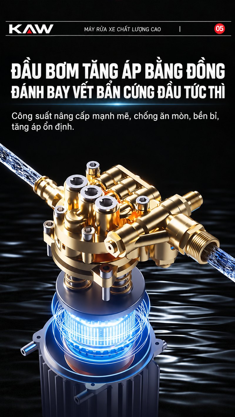 Đầu bơm tăng áp bằng đồng