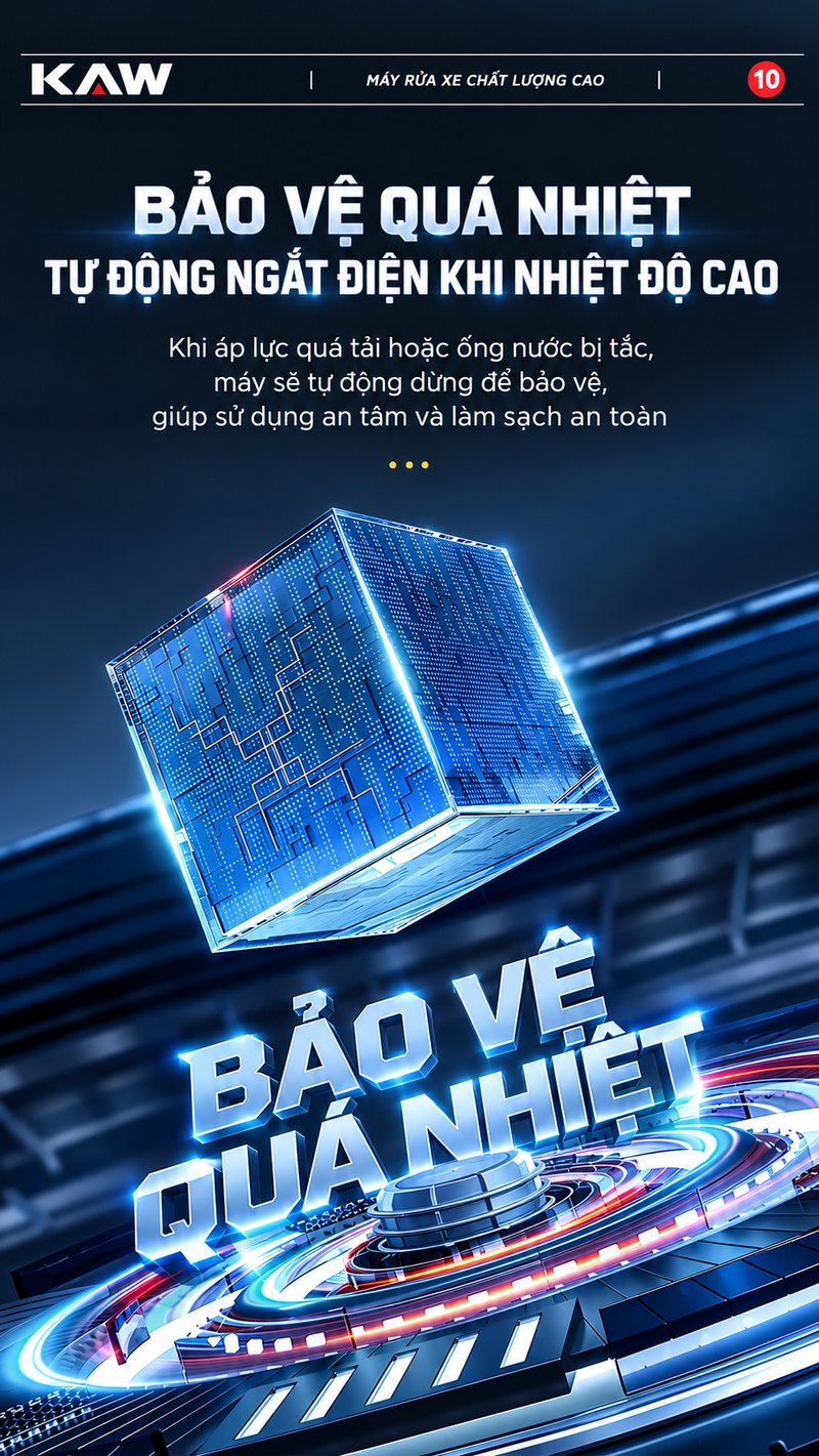 Bảo vệ quá nhiệt, tự động ngắt điện khi nhiệt độ cao
