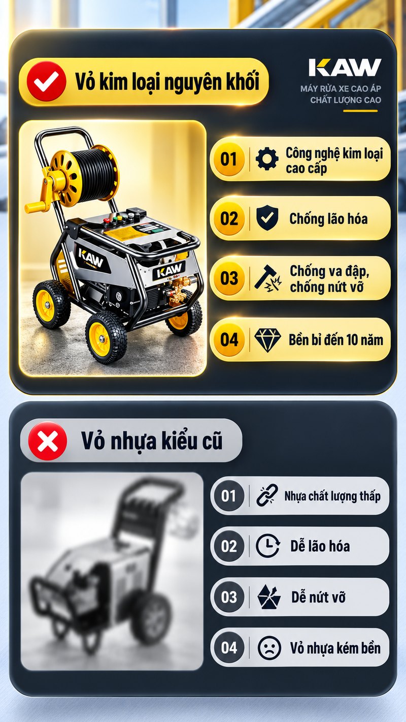 Vỏ kim loại nguyên khối so với vỏ nhựa kiểu cũ