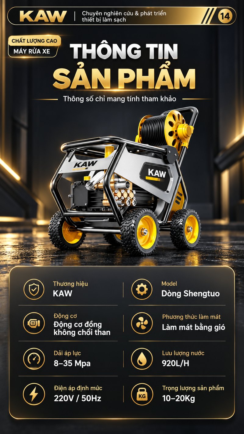 Thông tin sản phẩm máy rửa xe KAW